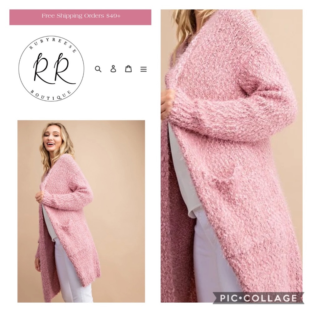 Pink Popcorn Cardigan